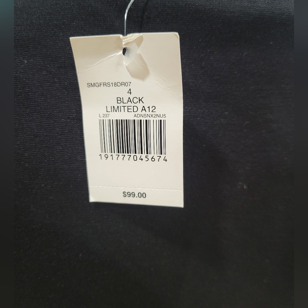 The Limited Classic Black Mini Dress With Diamonds On Sleeves Size 4. NWT - Picture 6 of 9